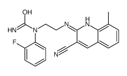 Urea, N-[2-[(3-cyano-8-methyl-2-quinolinyl)amino]ethyl]-N-(2-fluorophenyl)- (9CI) Structure