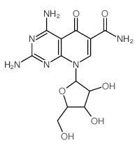 3,5-diamino-10-[3,4-dihydroxy-5-(hydroxymethyl)oxolan-2-yl]-7-oxo-2,4,10-triazabicyclo[4.4.0]deca-1,3,5,8-tetraene-8-carboxamide picture