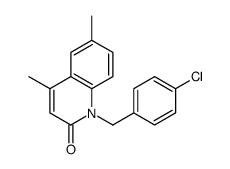 1-[(4-chlorophenyl)methyl]-4,6-dimethylquinolin-2-one Structure