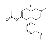 Acetic acid (R)-4a-(3-methoxy-phenyl)-2-methyl-1,2,3,4,4a,5,8,8a-octahydro-isoquinolin-6-yl ester Structure