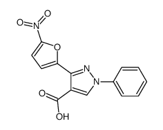 3-(5-nitrofuran-2-yl)-1-phenylpyrazole-4-carboxylic acid Structure
