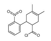 3,4-dimethyl-6-(2-nitrophenyl)cyclohex-3-ene-1-carbonyl chloride Structure