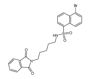 N-(5'-phthalimidopentyl)-5-bromo-1-naphthalene-sulfonamide Structure