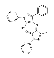 5'-methyl-2,5,2'-triphenyl-1,2,2',4'-tetrahydro-4,4'-azanylylidene-bis-pyrazol-3-one结构式