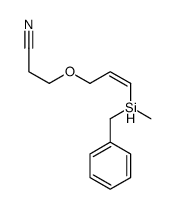 3-[3-[benzyl(methyl)silyl]prop-2-enoxy]propanenitrile Structure