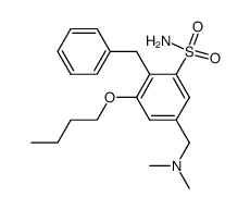 (4-benzyl-3-n-butoxy-5-sulfamylbenzyl)dimethylamine结构式