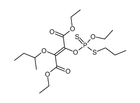 (Z)-2-sec-Butoxy-3-(ethoxy-propylsulfanyl-thiophosphoryloxy)-but-2-enedioic acid diethyl ester结构式