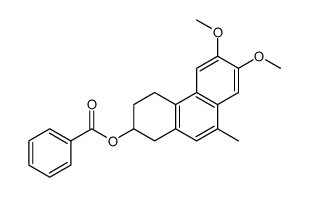 6,7-dimethoxy-9-methyl-1,2,3,4-tetrahydrophenanthren-2-yl benzoate结构式