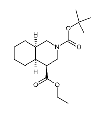 2-(tert-butyl) 4-ethyl (4S,4aS,8aR)-octahydroisoquinoline-2,4(1H)-dicarboxylate Structure