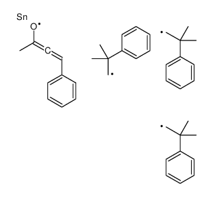 4-phenyl-3-tris(2-methyl-2-phenylpropyl)stannylbut-3-en-2-one结构式