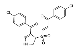 (E)-3-[3-(4-Chloro-benzoyl)-4,5-dihydro-1H-pyrazole-4-sulfonyl]-1-(4-chloro-phenyl)-propenone Structure