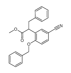 2-(2-benzyloxy-5-cyano-phenyl)-3-phenyl-propionic acid methyl ester Structure