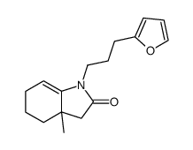 1-[3-(furan-2-yl)-propyl]-3a-methyl-1,3,4,4a,5,6-hexahydroindol-2-one结构式