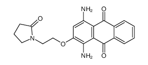 1,4-diamino-2-[2-(2-oxopyrrolidin-1-yl)ethoxy]anthracene-9,10-dione Structure