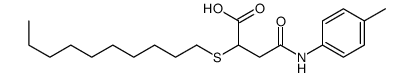 2-decylsulfanyl-4-(4-methylanilino)-4-oxobutanoic acid Structure