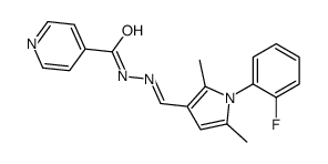 N-[[1-(2-fluorophenyl)-2,5-dimethylpyrrol-3-yl]methylideneamino]pyridine-4-carboxamide Structure