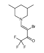 3-bromo-4-(3,5-dimethylpiperidin-1-yl)-1,1,1-trifluorobut-3-en-2-one Structure