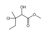 methyl 3-chloro-2-hydroxy-3-methylpentanoate结构式