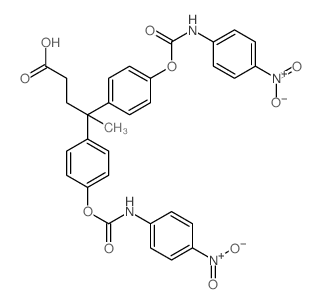 4,4-bis[4-[(4-nitrophenyl)carbamoyloxy]phenyl]pentanoic acid结构式