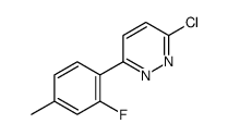 3-chloro-6-(2-fluoro-4-methylphenyl)pyridazine Structure