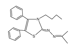 3-butyl-4,5-diphenyl-3H-thiazol-2-one isopropylidenehydrazone结构式