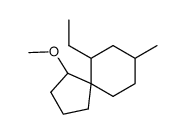 Spiro[4.5]decane, 6-ethyl-1-methoxy-8-methyl- (9CI)结构式