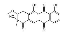 3,4-Dihydro-2,5,7-trihydroxy-3-methoxy-2-methyl-1,6,11(2H)-naphthacenetrione Structure