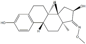 3,16α-Dihydroxy-1,3,5(10)-estratrien-17-one O-methyl oxime structure