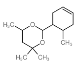 4,4,6-trimethyl-2-(6-methyl-1-cyclohex-3-enyl)-1,3-dioxane structure