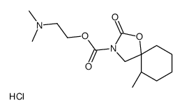 Dimethylaminoethyl 6-methyl-2-oxo-1-oxa-3-azaspiro(4.5)decane-3-carbox ylate hydrochloride structure