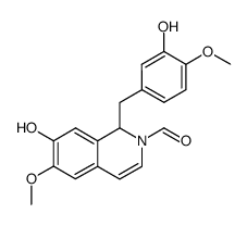 (+/-)-3,4-dehydro-N-formyl-N-norreticuline Structure