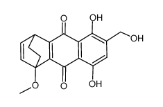 1,4-Dihydro-5,8-dihydroxy-6-hydroxymethyl-1-methoxy-1,4-ethano-9,10-anthrachinon结构式