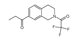 1-[2-(trifluoroacetyl)-1,2,3,4-tetrahydro-isoquinolin-7-yl]-propan-1-one结构式