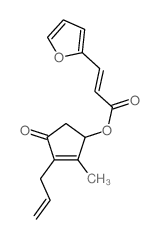 2-Propenoic acid,3-(2-furanyl)-, 2-methyl-4-oxo-3-(2-propen-1-yl)-2-cyclopenten-1-yl ester结构式
