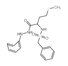 N-[1-(anilinocarbamoyl)-3-methylsulfanyl-propyl]-1-phenyl-methanesulfonamide structure