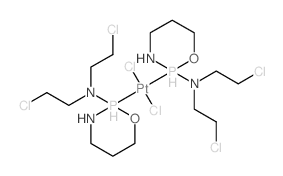 N,N-bis(2-chloroethyl)-1-oxa-3-aza-2-phosphoniacyclohexan-2-amine; dichloroplatinum结构式