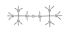 1,1,3,3-tetramethyl-1,3-bis(tris(trimethylsilyl)methyl)distannoxane结构式