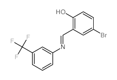 Phenol,4-bromo-2-[[[3-(trifluoromethyl)phenyl]imino]methyl]- Structure