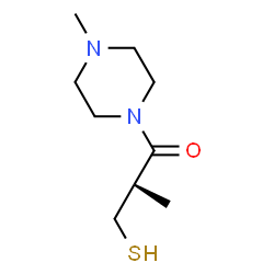 Piperazine, 1-(3-mercapto-2-methyl-1-oxopropyl)-4-methyl-, (S)- (9CI) Structure