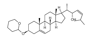 [22S,23(24)Z]-3β-tetrahydropyranyloxycholest-5,23-dien-22-ol Structure