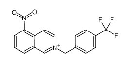 5-nitro-2-(4-(trifluoromethyl)benzyl)isoquinolin-2-ium Structure