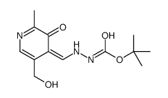 tert-butyl N-[[(E)-[5-(hydroxymethyl)-2-methyl-3-oxopyridin-4-ylidene]methyl]amino]carbamate Structure