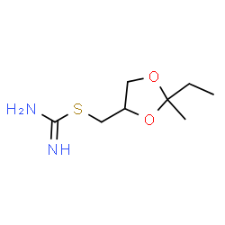 Carbamimidothioic acid, (2-ethyl-2-methyl-1,3-dioxolan-4-yl)methyl ester (9CI) Structure