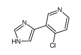 Pyridine,4-chloro-3-(1H-imidazol-4-yl)- (9CI)结构式