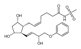 N-(methanesulfonyl)-16-phenox-ω-tetranor-PGF2α-carboxamide Structure