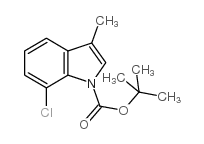 T-BUTYL 7-CHLORO-3-METHYL-1H-INDOLE-1-CARBOXYLATE structure