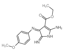 ethyl 2,5-diamino-4-(4-methoxyphenyl)imino-pyrrole-3-carboxylate structure