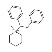 1-(1,2-diphenylethyl)-1-methylpiperidin-1-ium结构式