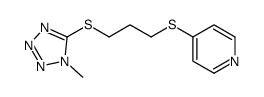 4-[3-(1-methyltetrazol-5-yl)sulfanylpropylsulfanyl]pyridine Structure