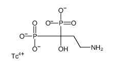 technetium Tc 99m 3-amino-1-hydroxypropane-1,1-diphosphonate结构式